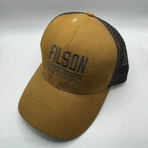 Filson Dark‎ Tan Mesh Back Cap Strap back Outdoor Workwear FAIR
